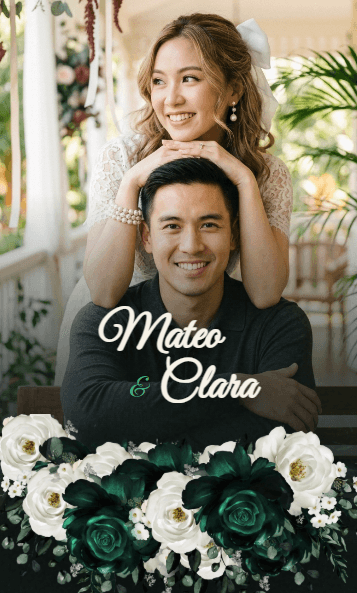 Mateo & Clara sample invitation website preview